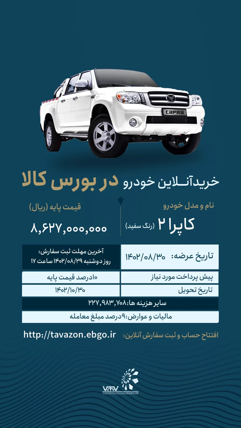 عرضه کاپرا در بورس کالا